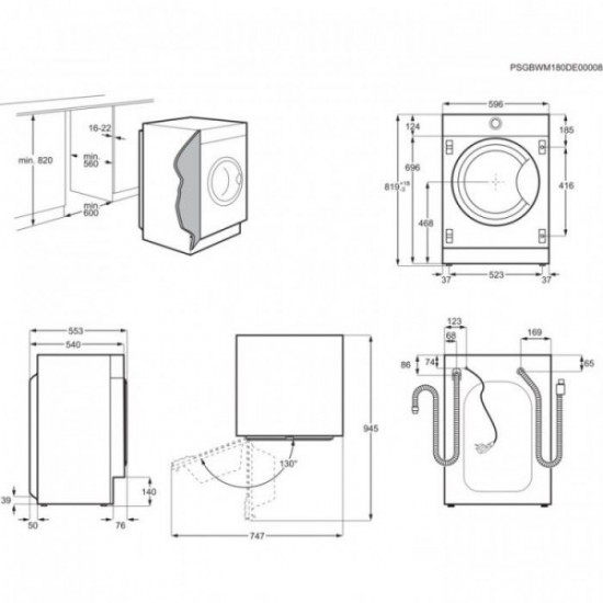 Пералня AEG L7WBE68SI