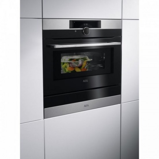 Компактна фурна с микровълни  AEG KMK968000M