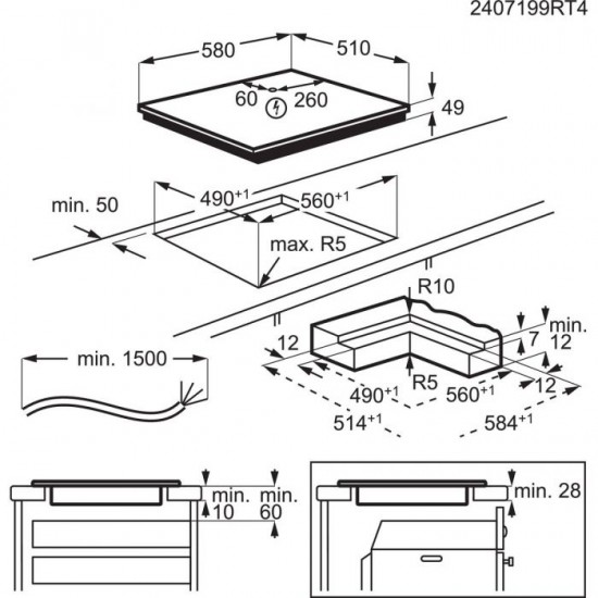 SaphirMatt®SE Индукционен плот AEG TO64IC0FIT