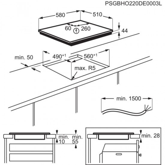 SaphirMatt®SE Индукционен плот AEG TO64IC0FIT
