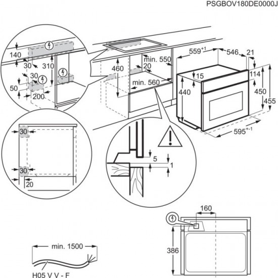 Компактна Фурна за вграждане с микровълни AEG KMK965090T
