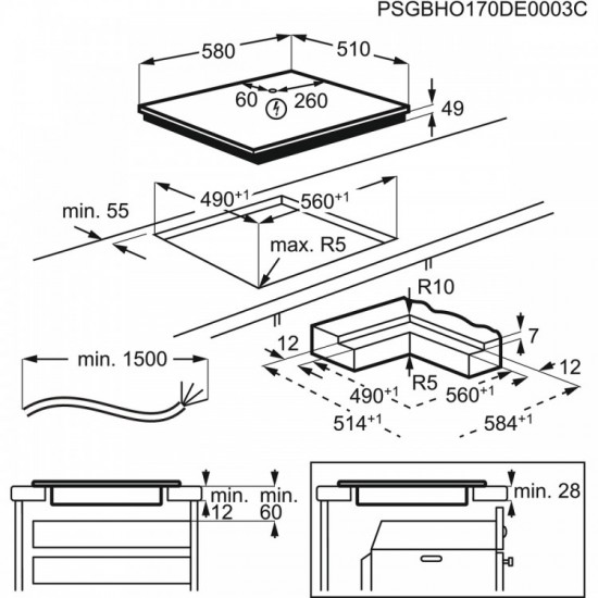 Индукционен плот за равен монтаж AEG IKE64441IB