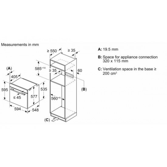 Фурна за вграждане BOSCH HMG776KB1