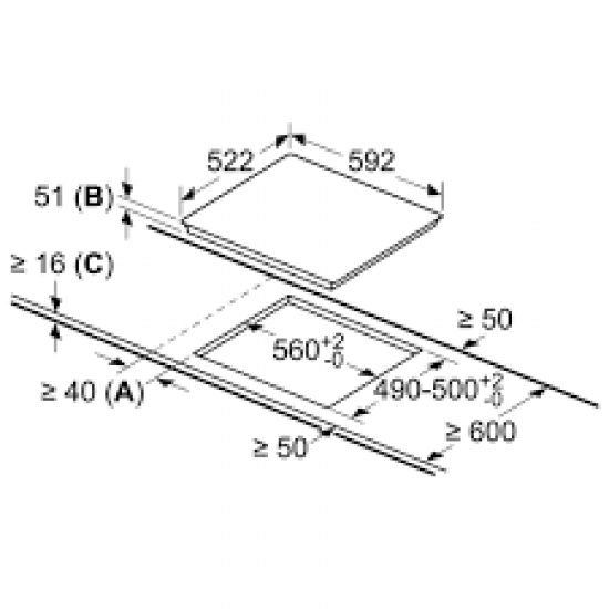 Плот за вграждане BOSCH PUJ61RBB5E