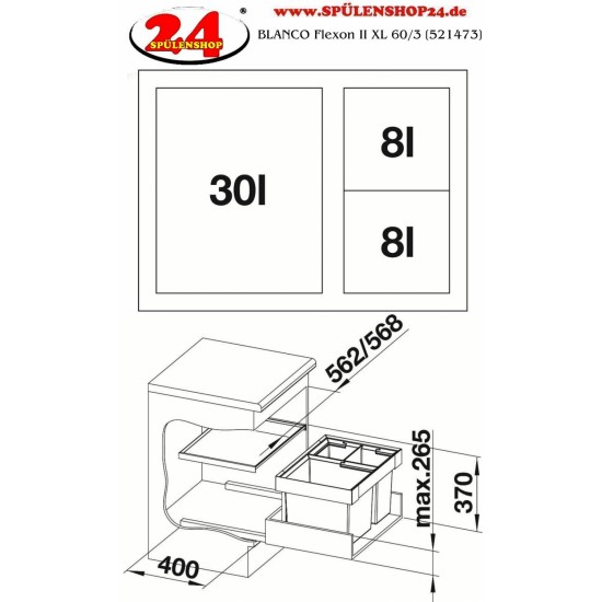 СИСТЕМА BLANCO FLEXON XL II 60/3