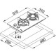 Плот за вграждане  FRANKE 30 FHCR 302 2G HE BK C