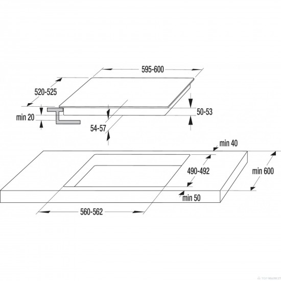 Плот за вграждане GORENJE ECT643WCSC