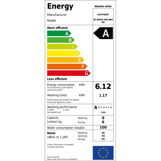 Пералня Hotpoint-Ariston BI WDHG 961484EU