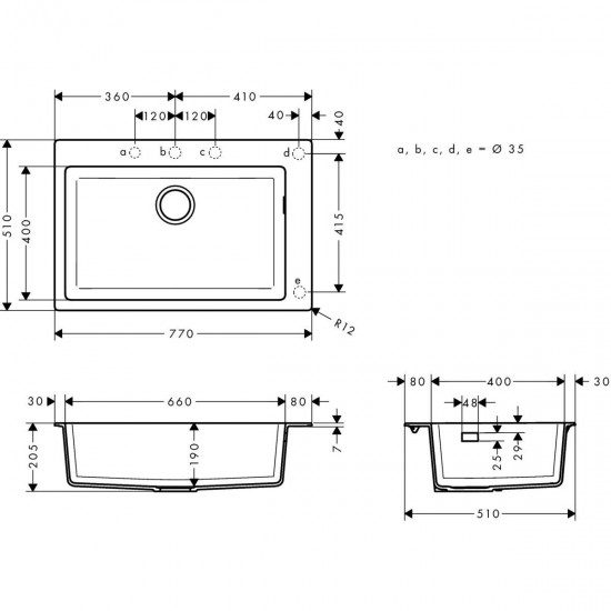 Kухненска мивка за монтаж над плот hansgrohe S510-F660