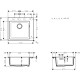 Kухненска мивка за монтаж върху плот hansgrohe S510-F450
