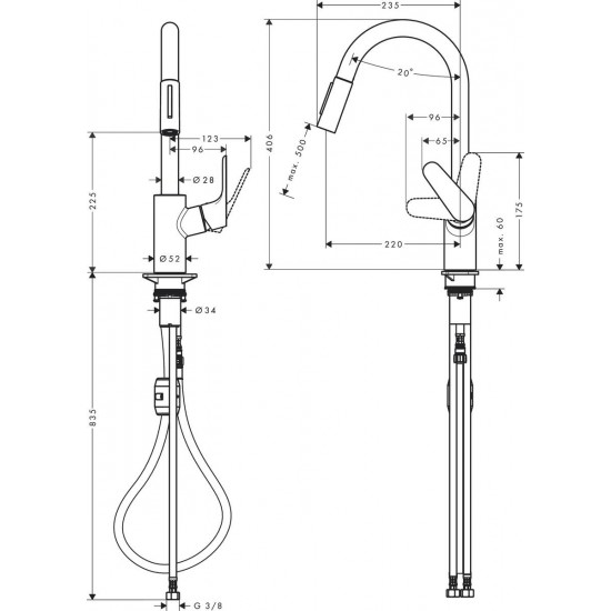 Смесител Hansgrohe Focus M4116-H240