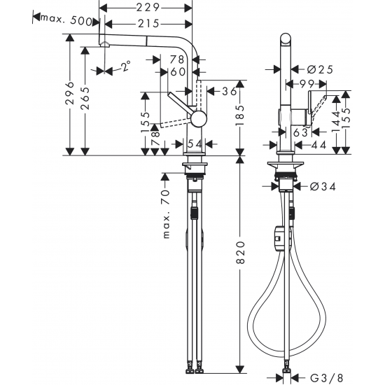 Смесител Hansgrohe Talis M54-H270