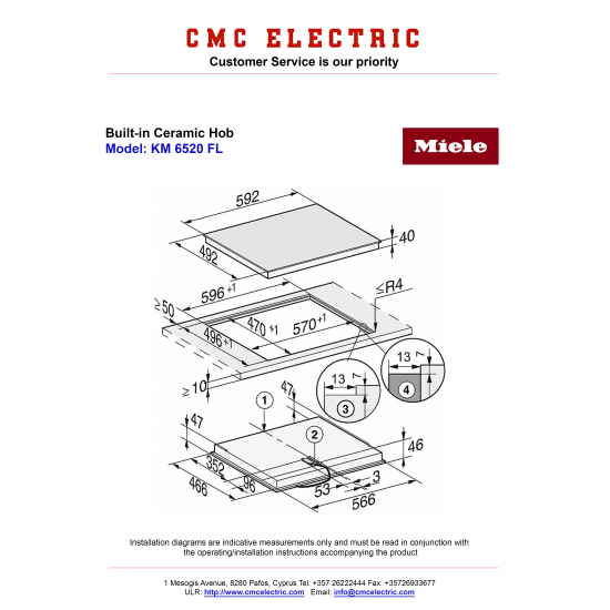 Плот за вграждане MIELE KM 6520 FL
