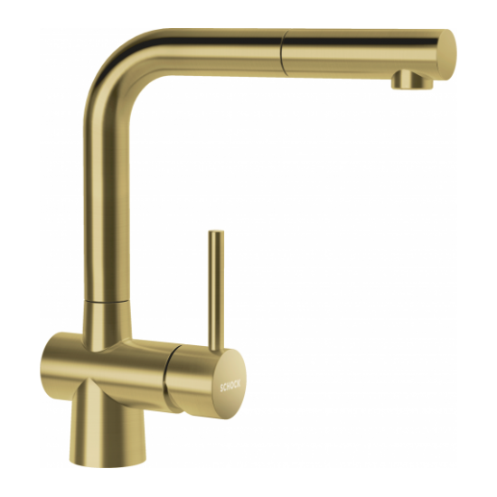 Смесител Schock Laios pull out white gold