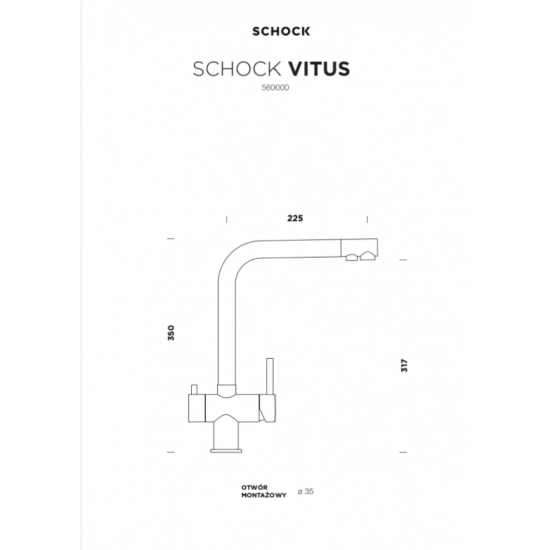 Смесител Schock Vitus Fix White Gold
